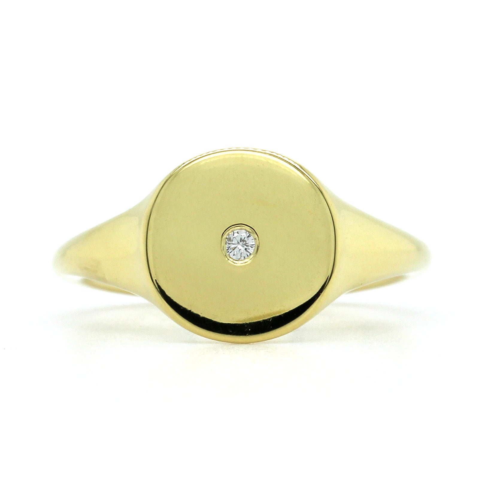 Yellow gold pinky on sale ring