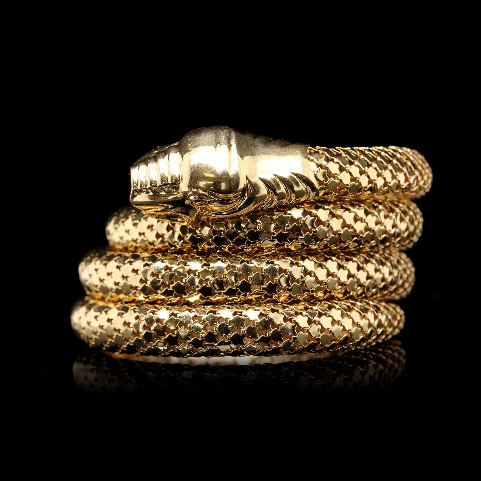 Gold Snake Wrap Bracelet