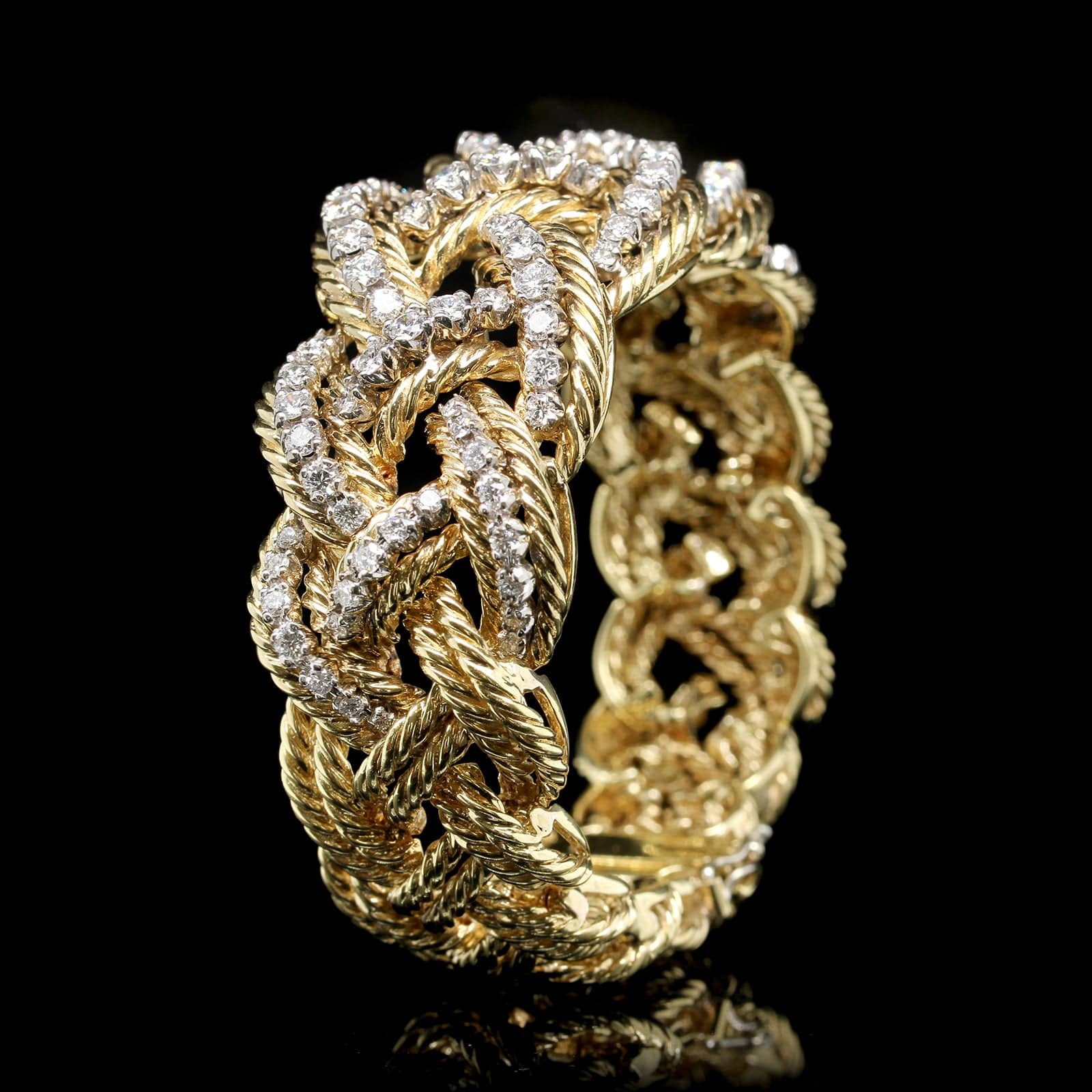 Estate Gold Flat Rope Bracelet - Expressions Jewelers