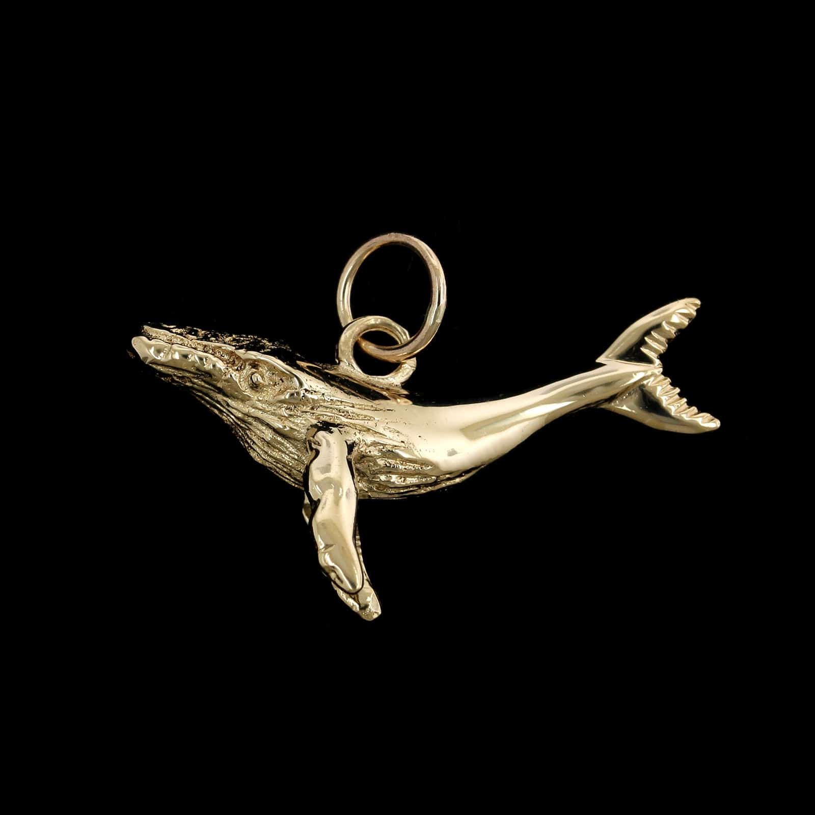 14K Yellow outlet Gold Whale Pendant Necklace