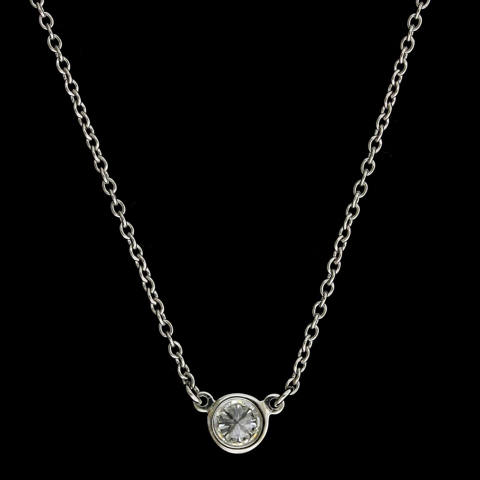 Platinum Tiffany & Co. Diamond Pendant Necklace