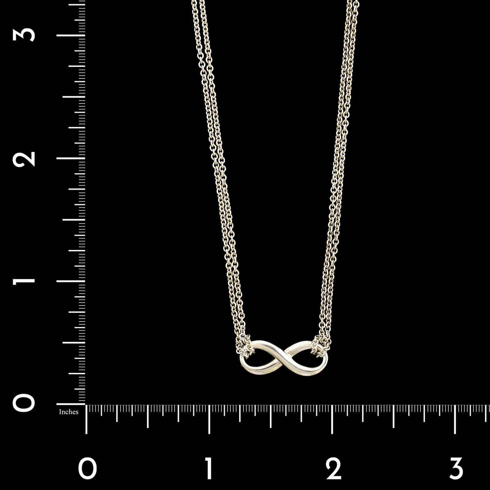 Tiffany & Co. Sterling Silver Estate Infinity Pendant Necklace