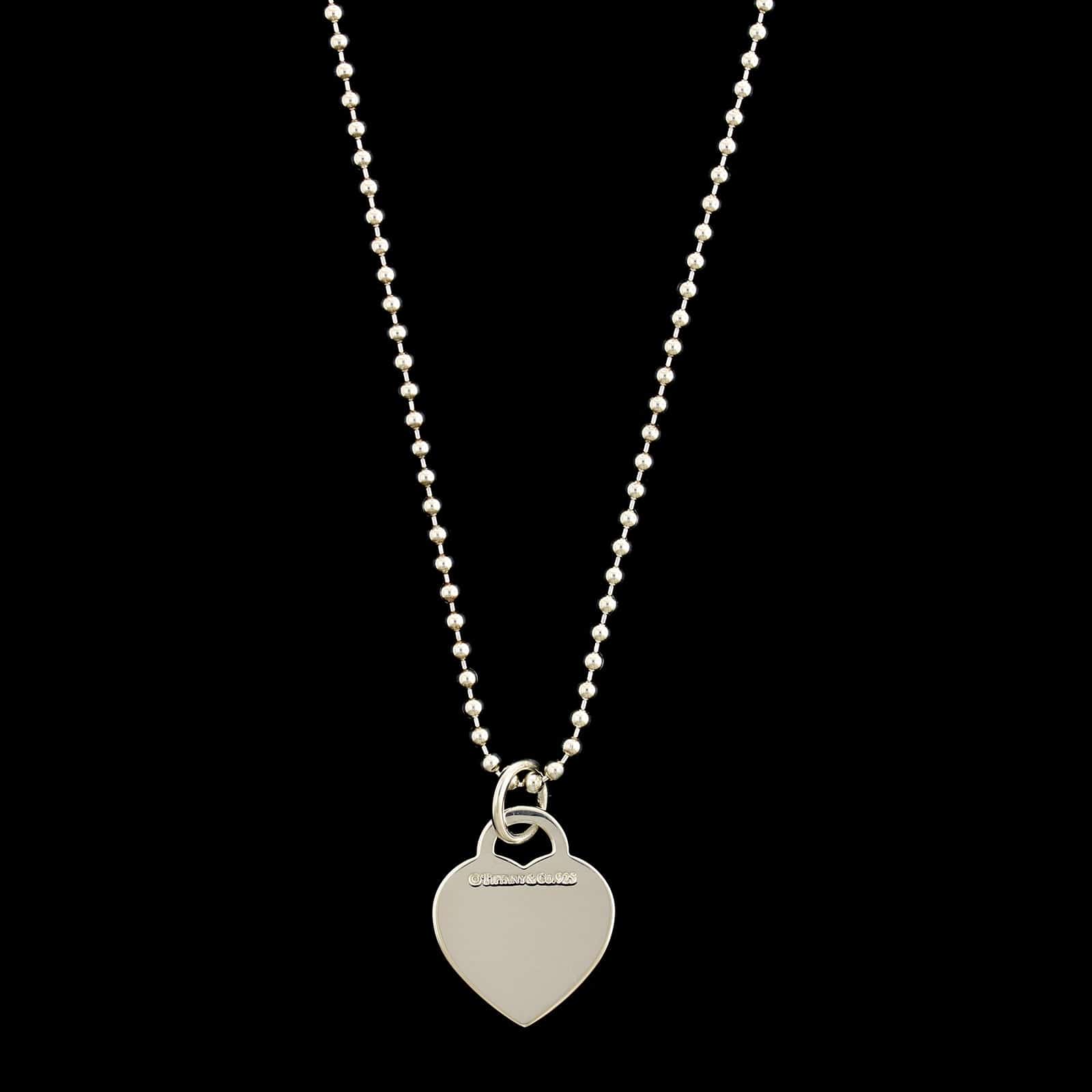 Insanely heavy sterling silver link chain necklace good with heart tag, 925