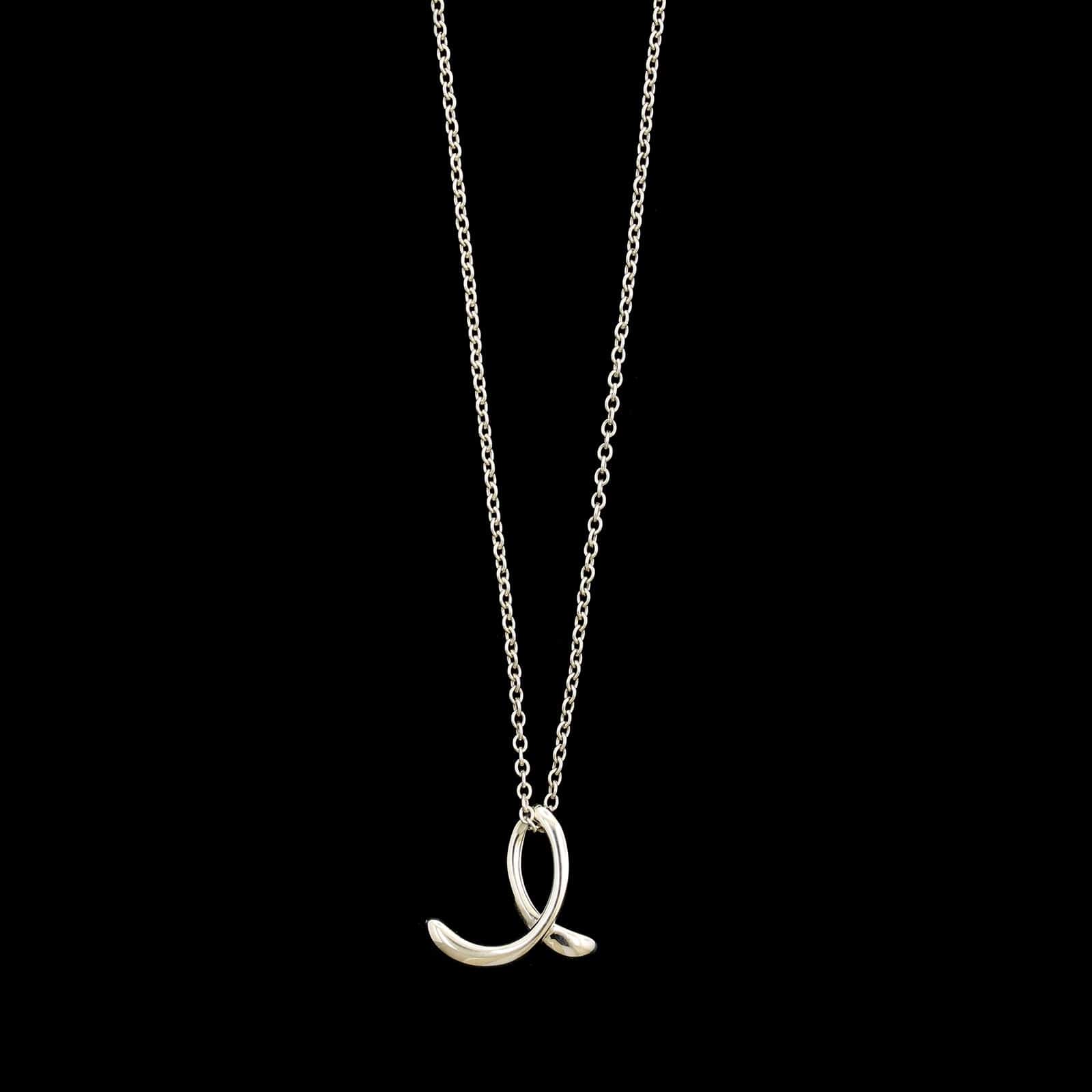 Tiffany & Co. Sterling buy Silver Initial Necklace (E)