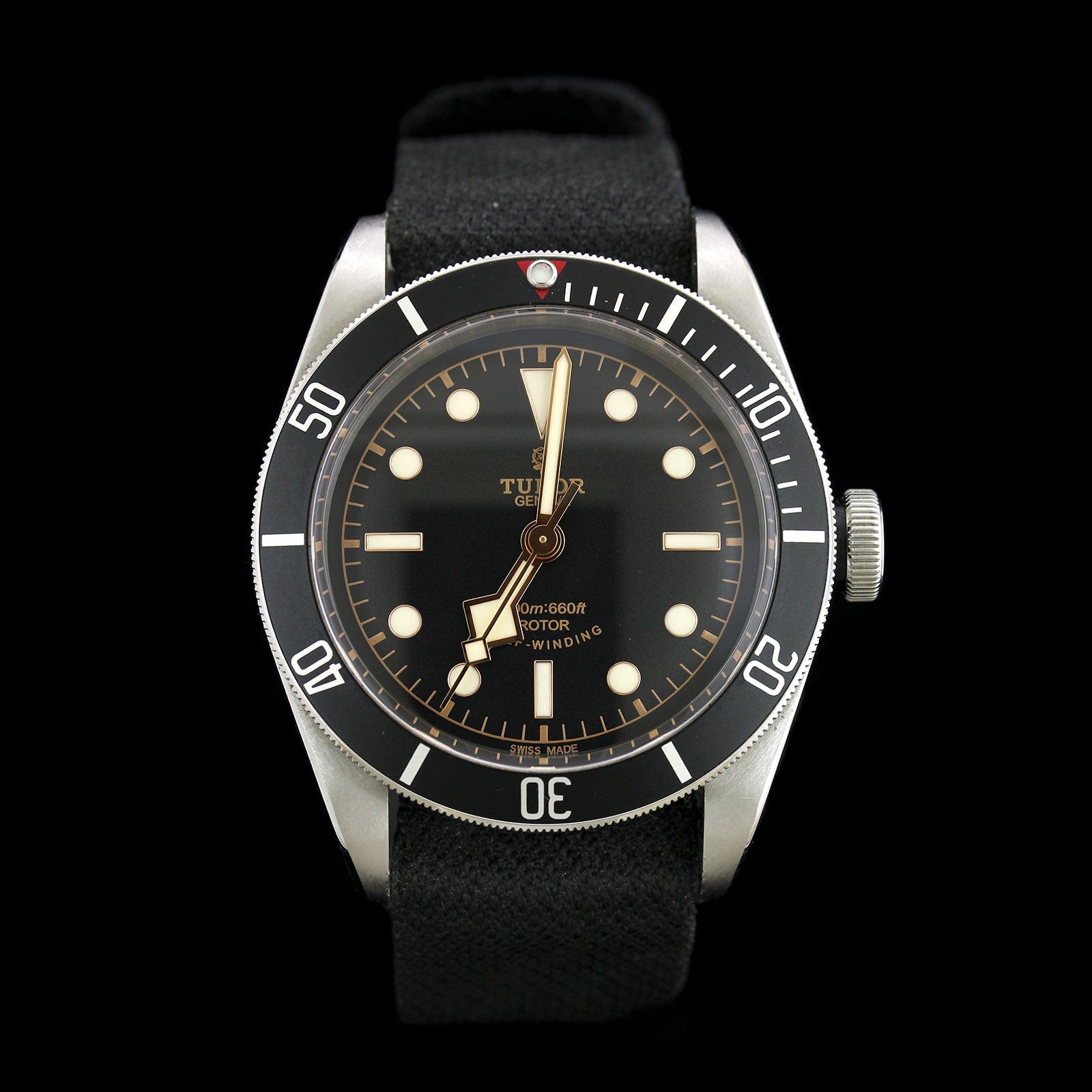 Tudor Steel Estate Black Bay ETA Wristwatch Long s Jewelers