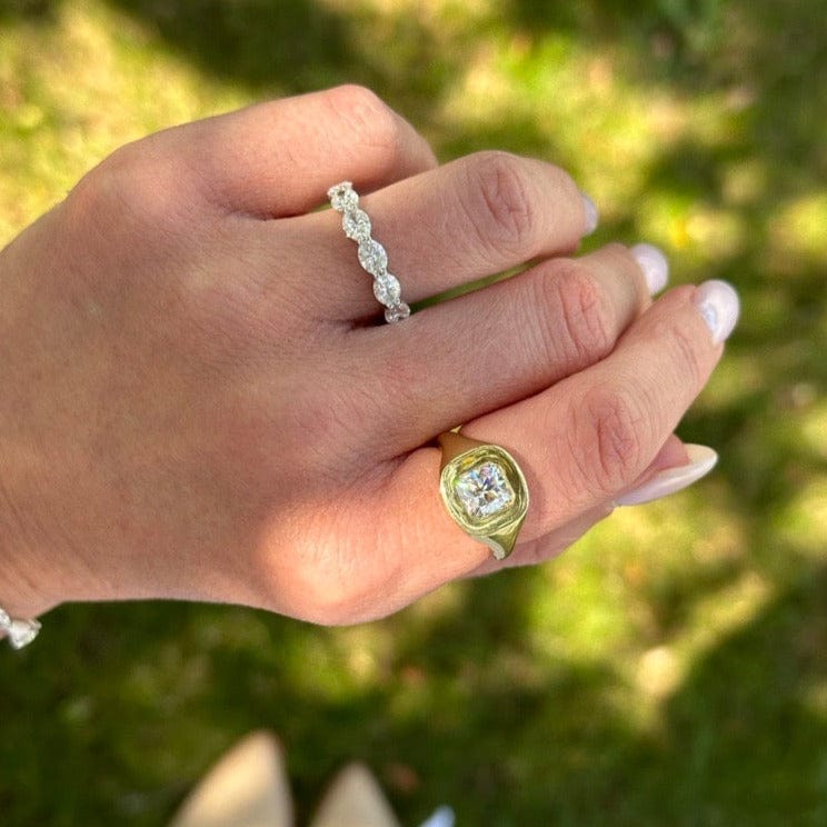 Yellow diamond online bezel ring