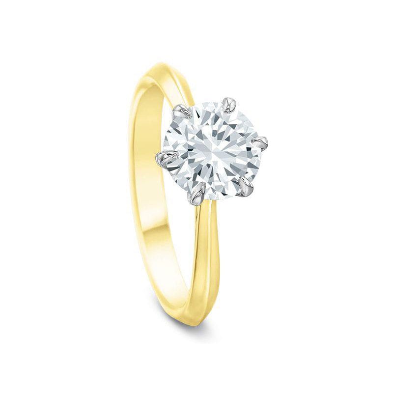 Lourdes Solitaire Vintage Engagement Ring (Setting Only) 18K Yellow Gold