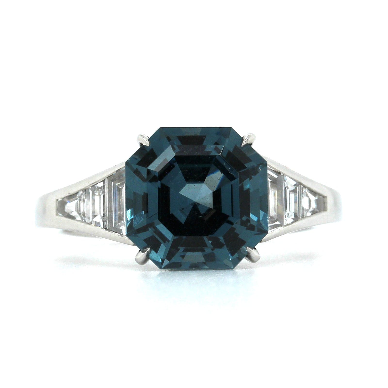 Blue spinel engagement on sale ring