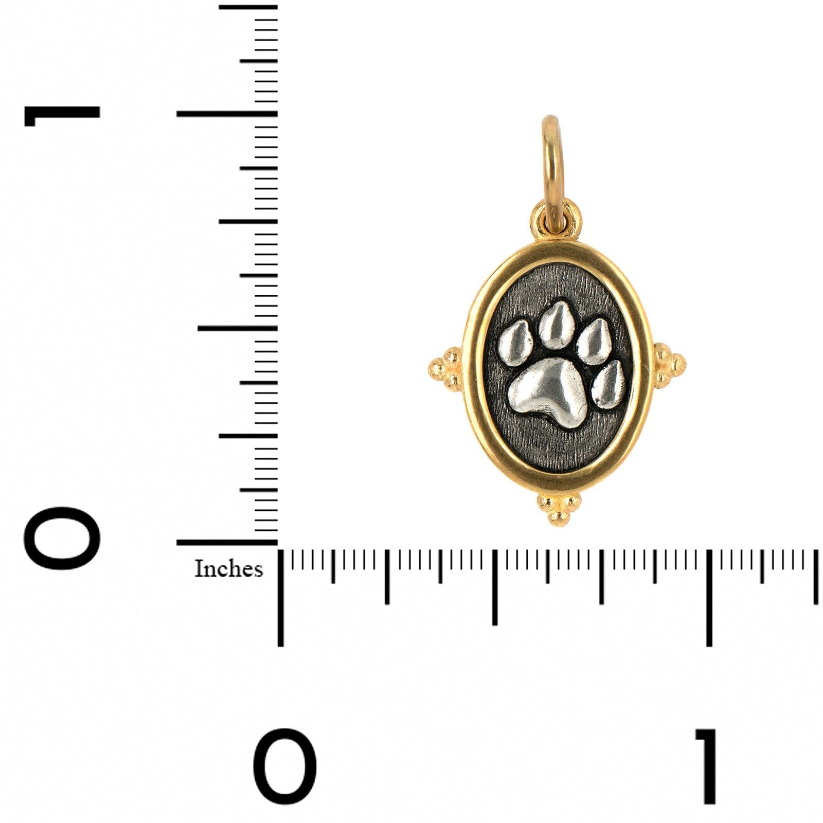 Gold dog paw clearance charm