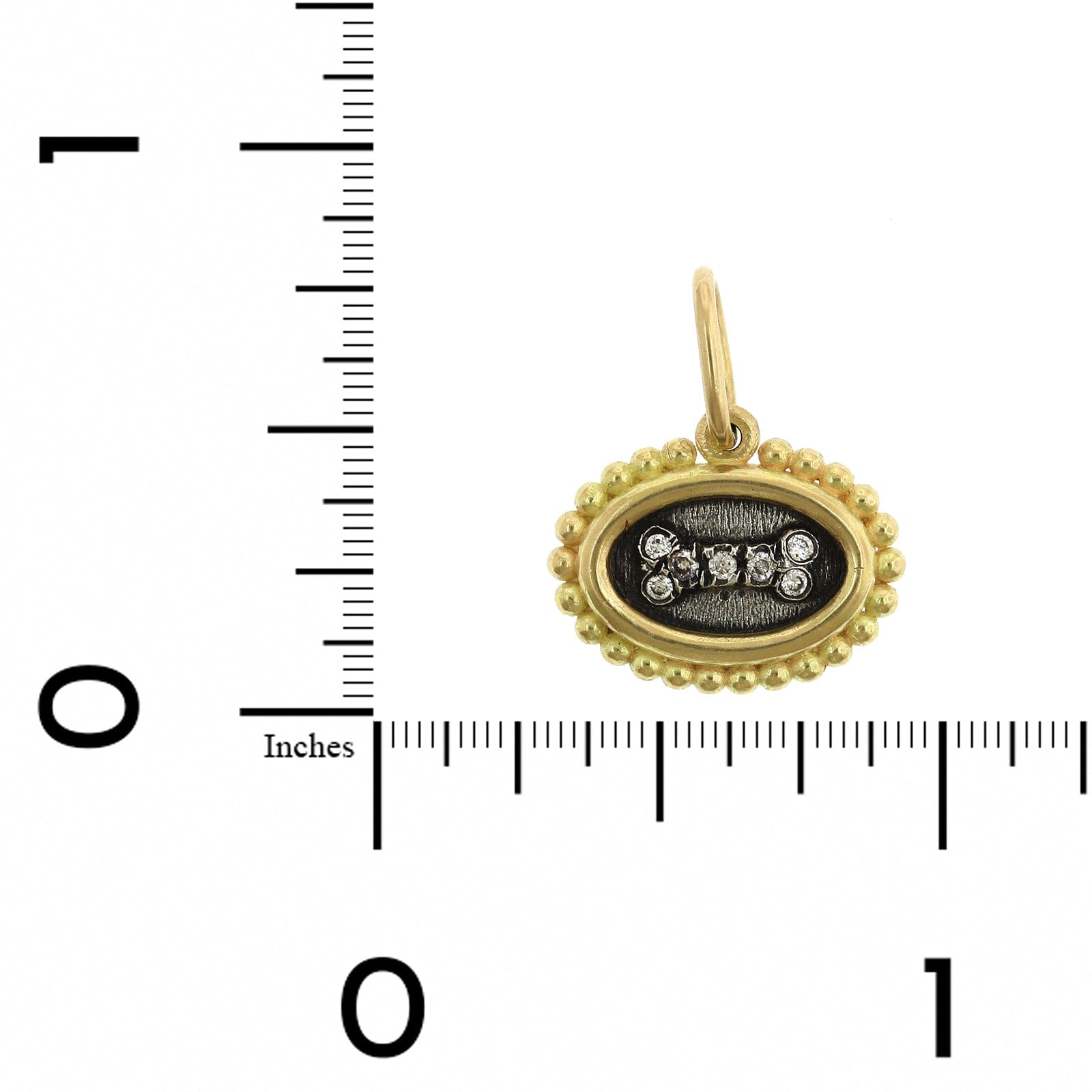 Gold dog bone top charm