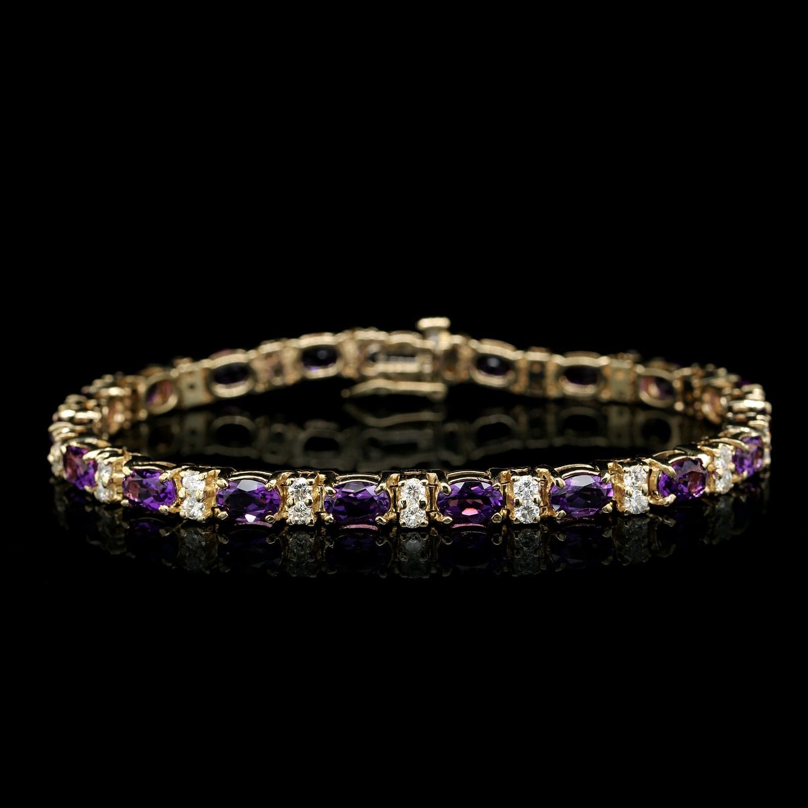 Amethyst on sale diamond bracelet