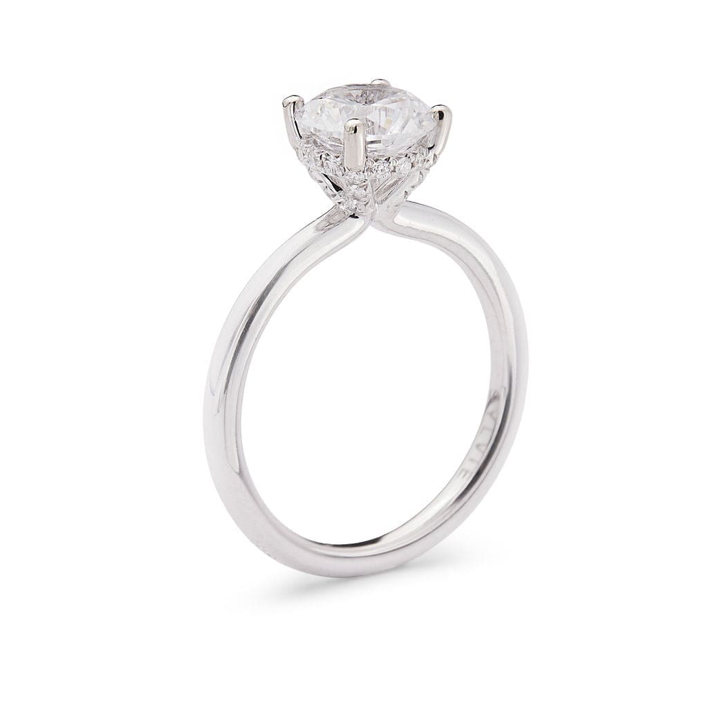 Lourdes Solitaire Vintage Engagement Ring (Setting Only) 18K Yellow Gold