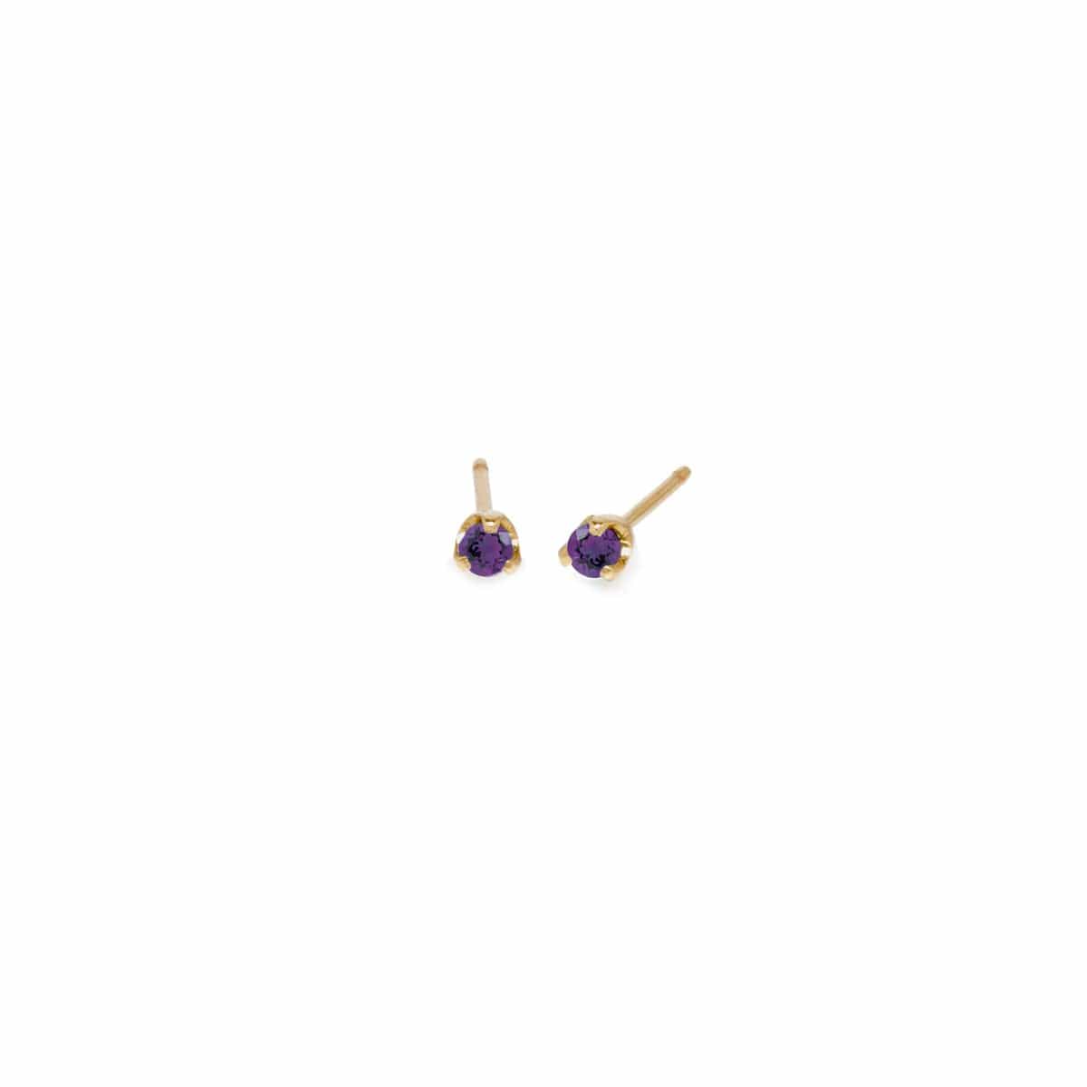 Amethyst stud hot sale earrings gold