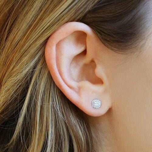 Disc on sale stud earrings