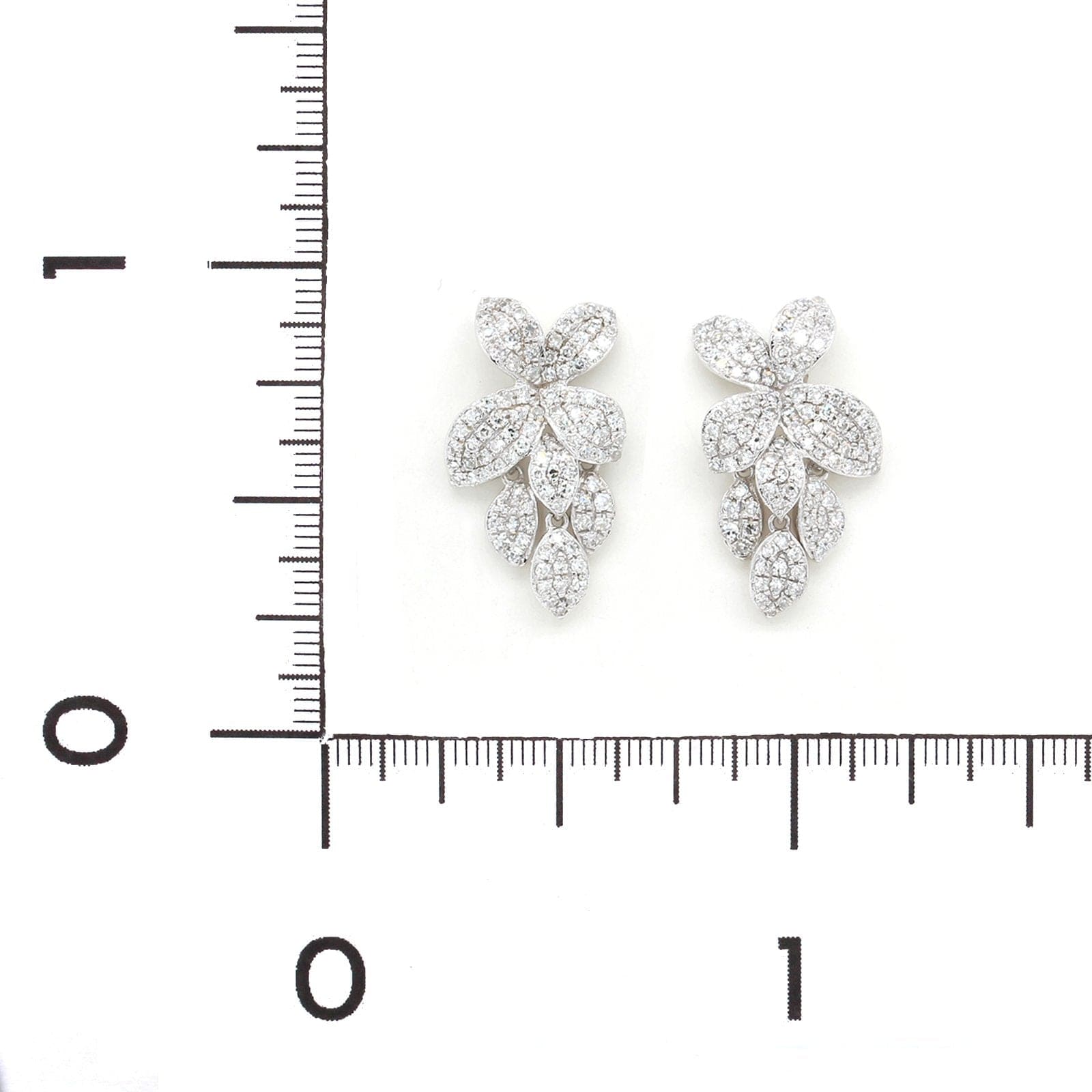 Louis Vuitton Flower Dangle Earrings 18K White Gold with Diamonds White  gold 21548021