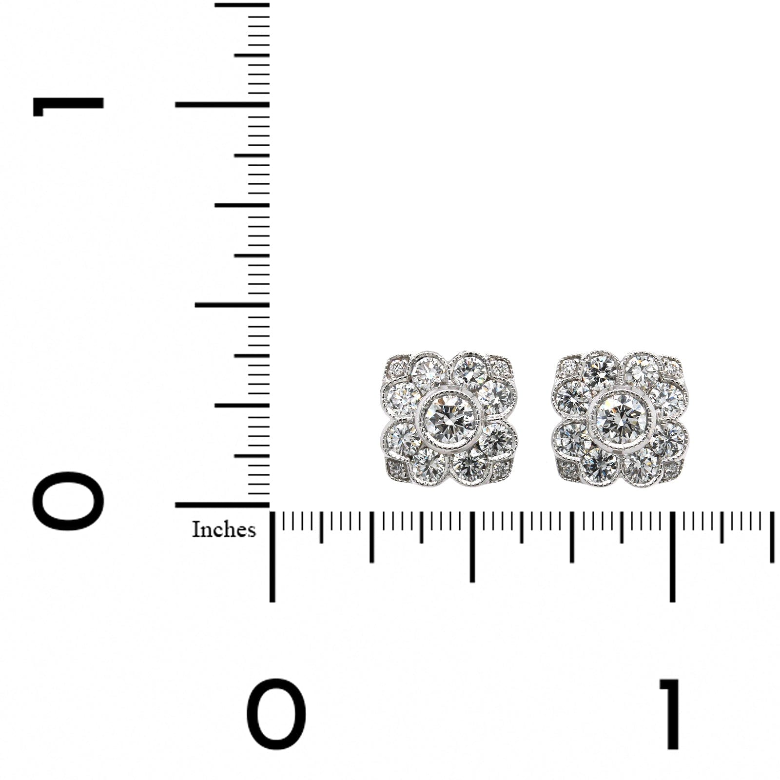 18K White Gold Diamond Bow Stud Earrings – Long's Jewelers