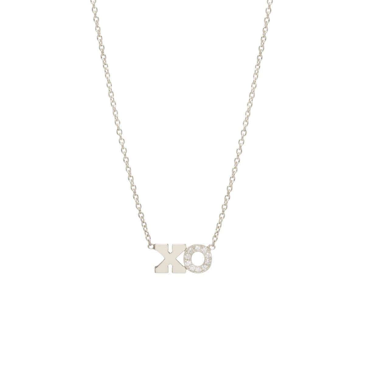 Diamond XO Necklace Gold