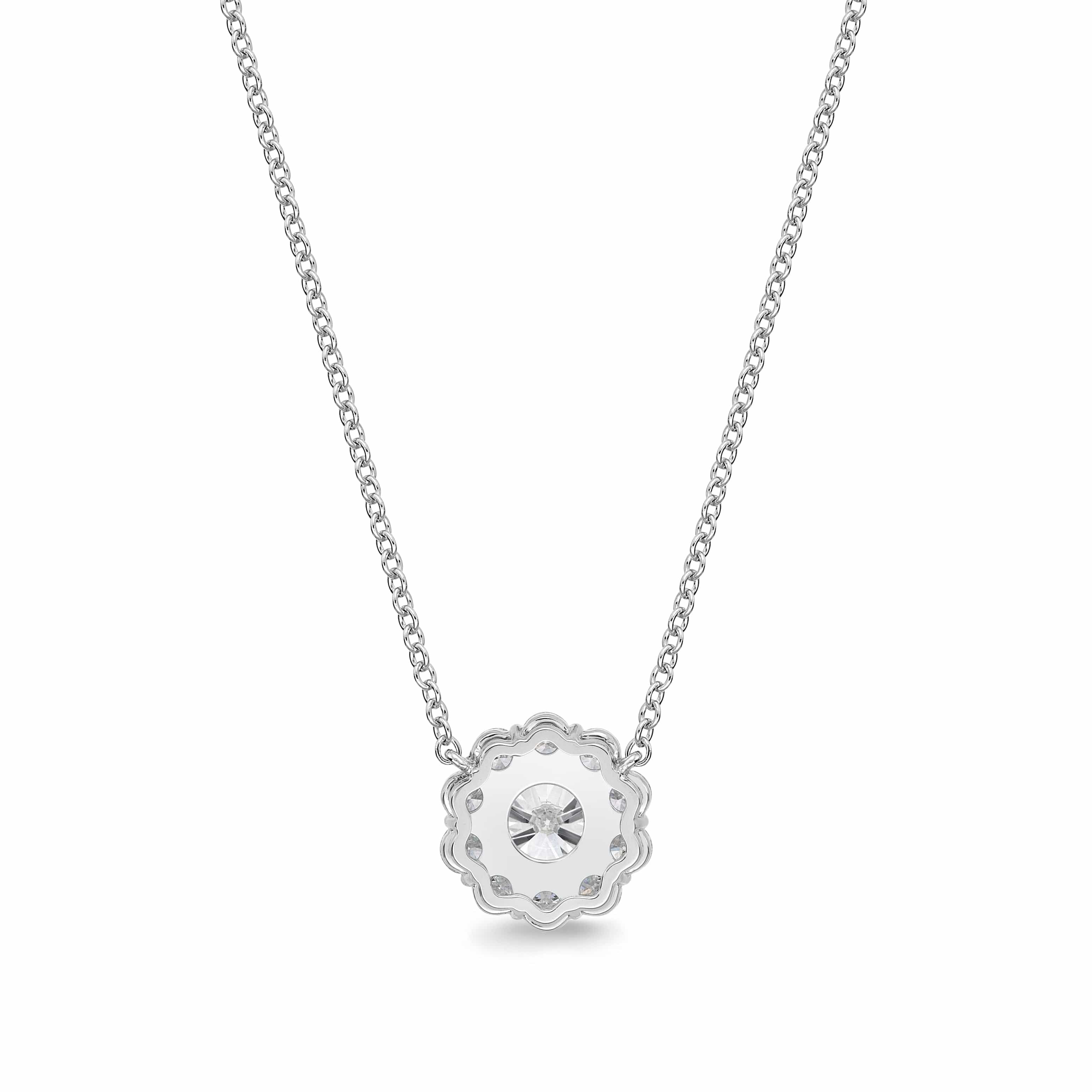 Diamond Blossom Sun Pendant, White Gold And Diamonds - Categories Q93630