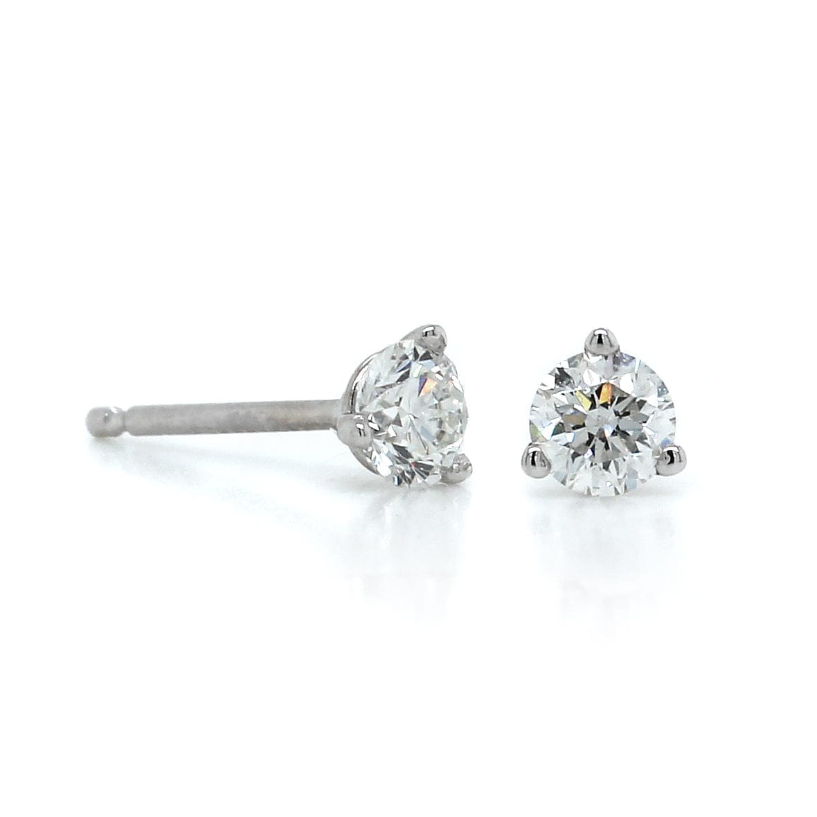 Madison L Diamond Crossover Stud Earrings in 14k Yellow Gold