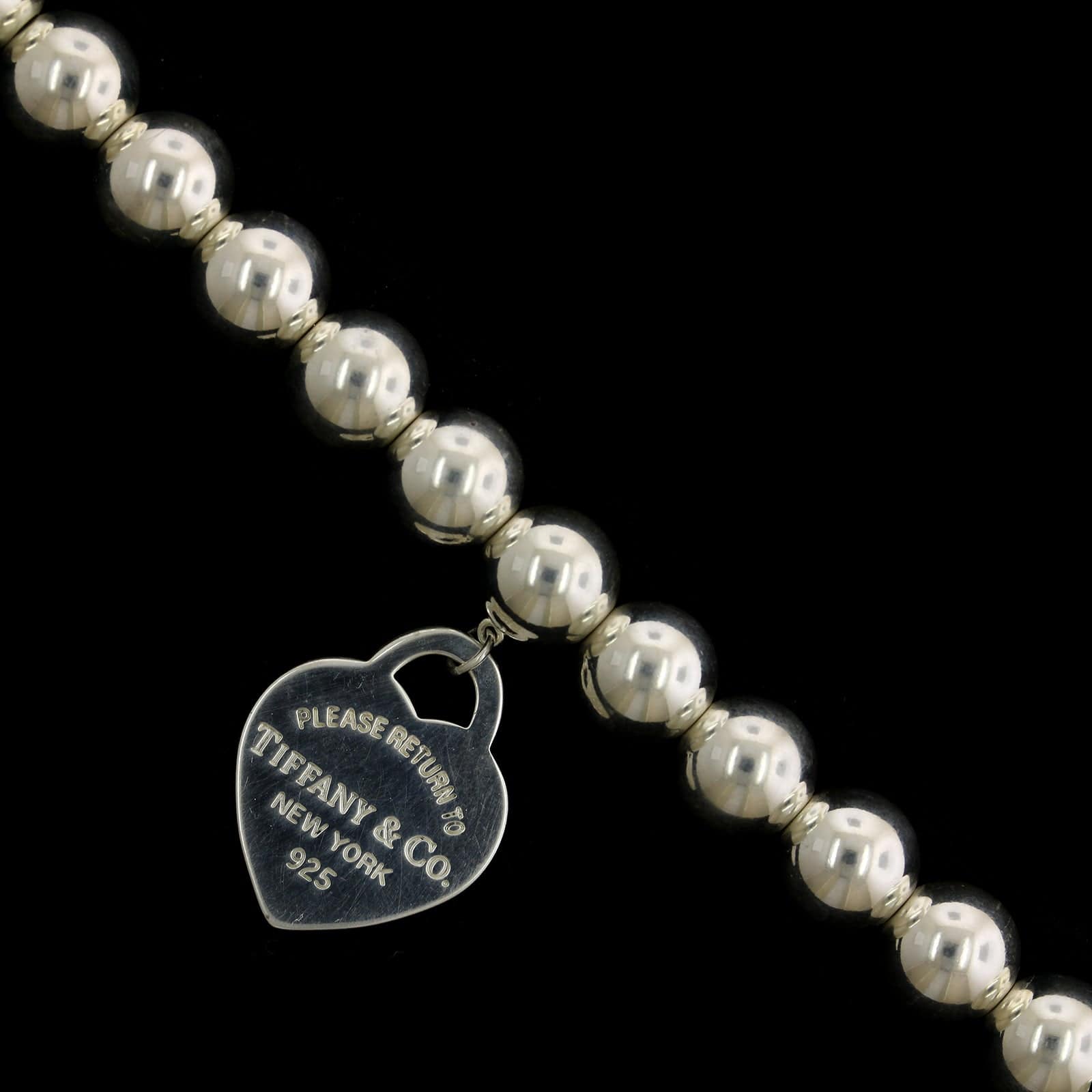 Heart Tag Bead 925 Silver Bracelet top