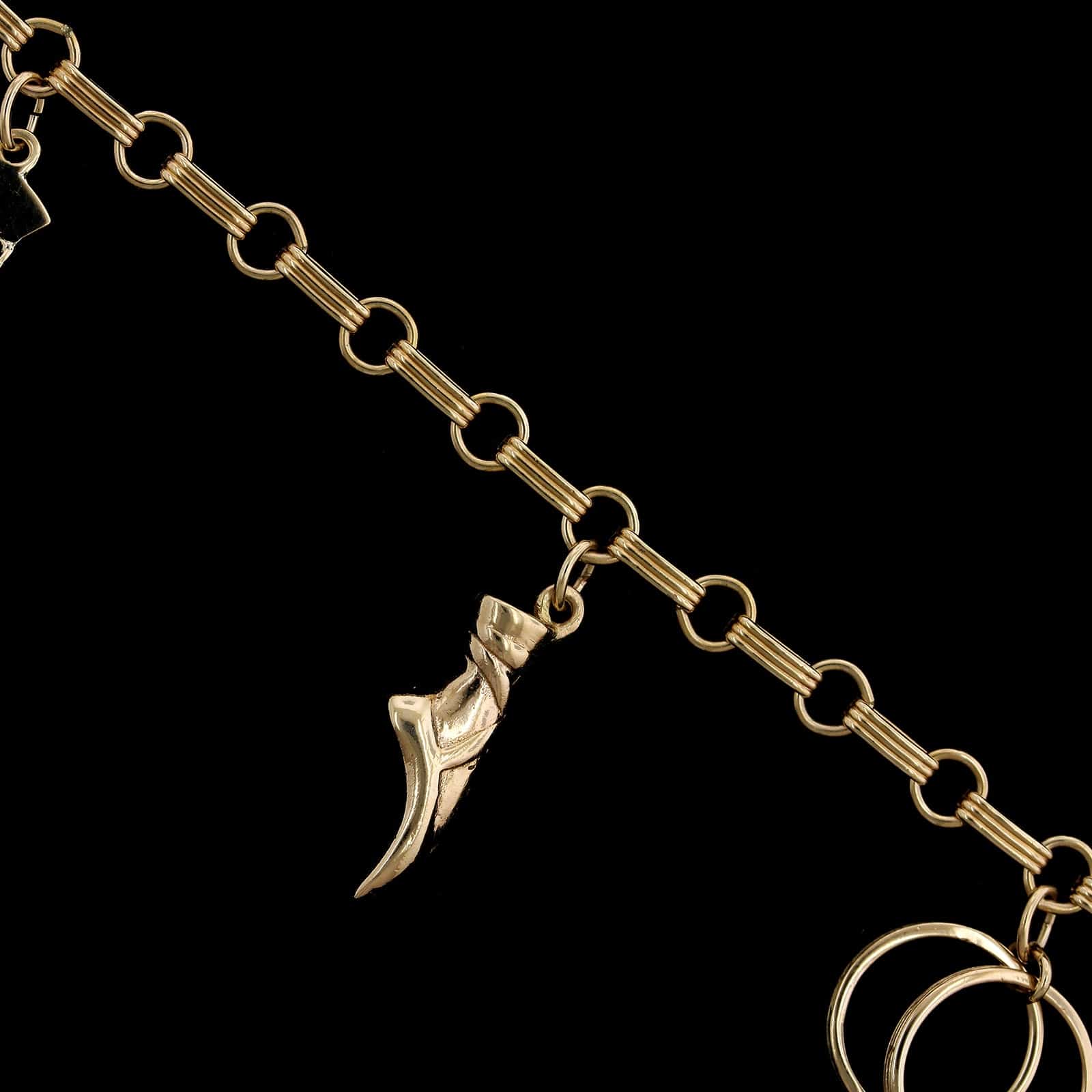 Antique 14k Yellow Gold Multi Charm Loaded Charm Bracelet 43, Estate  Jewelers