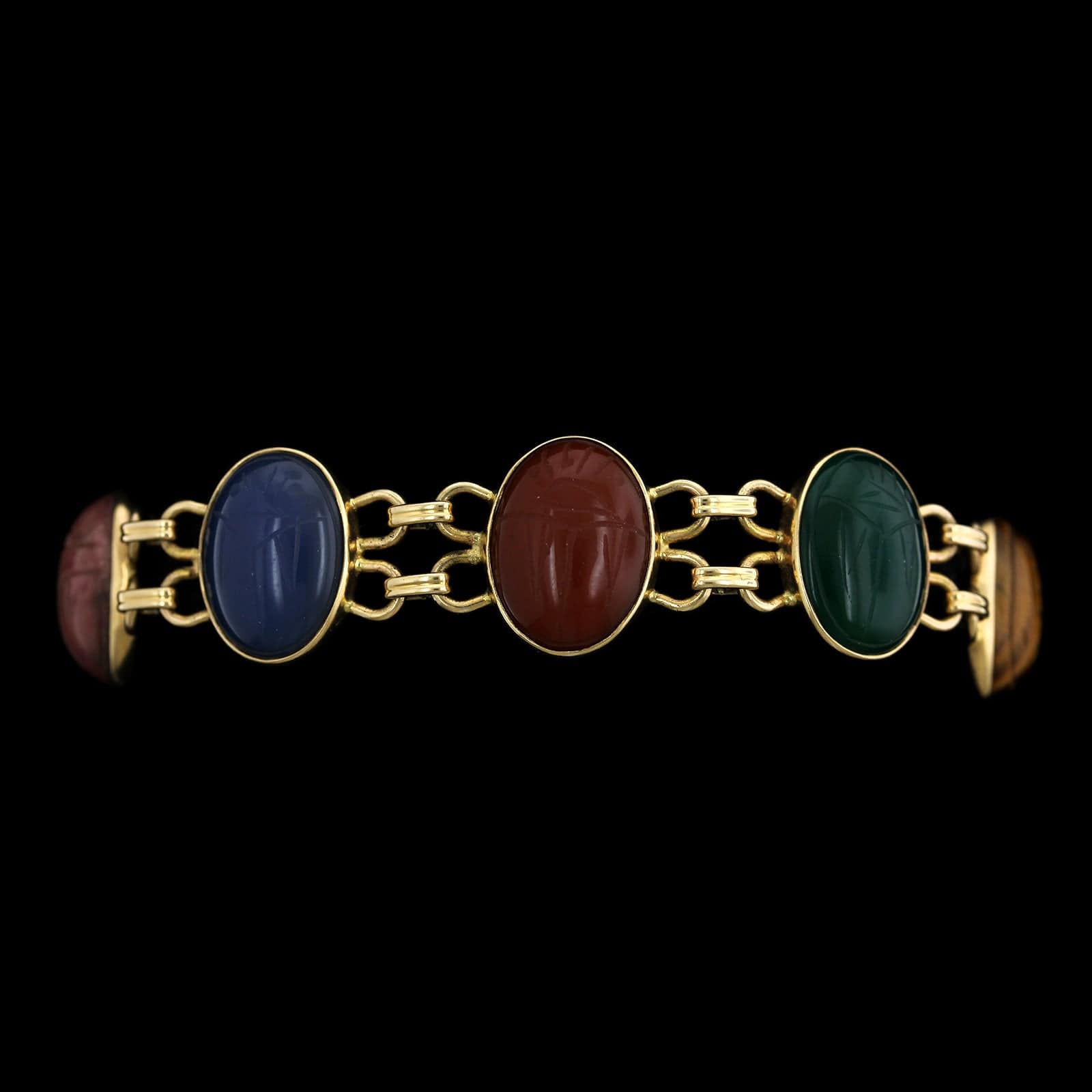 14K Yellow Gold Scarab Bracelet