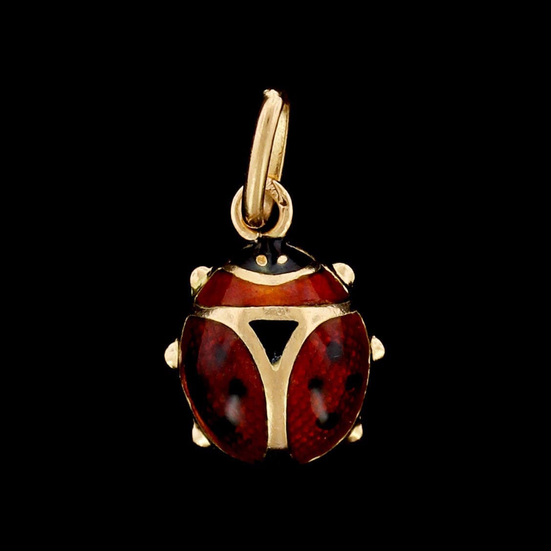 Top 18k Yellow Gold Ladybug Charm