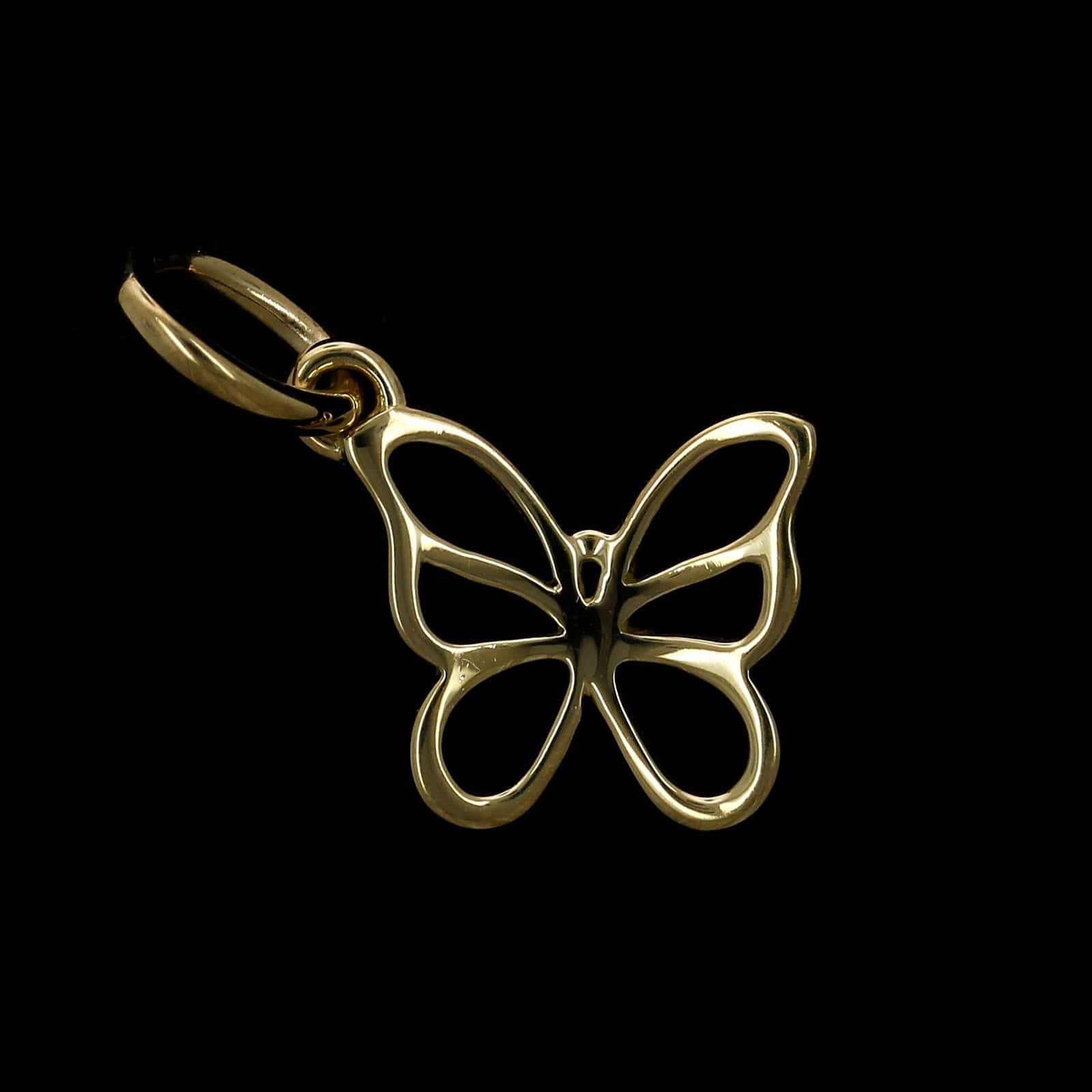 18K high quality Butterfly Charm Pendant