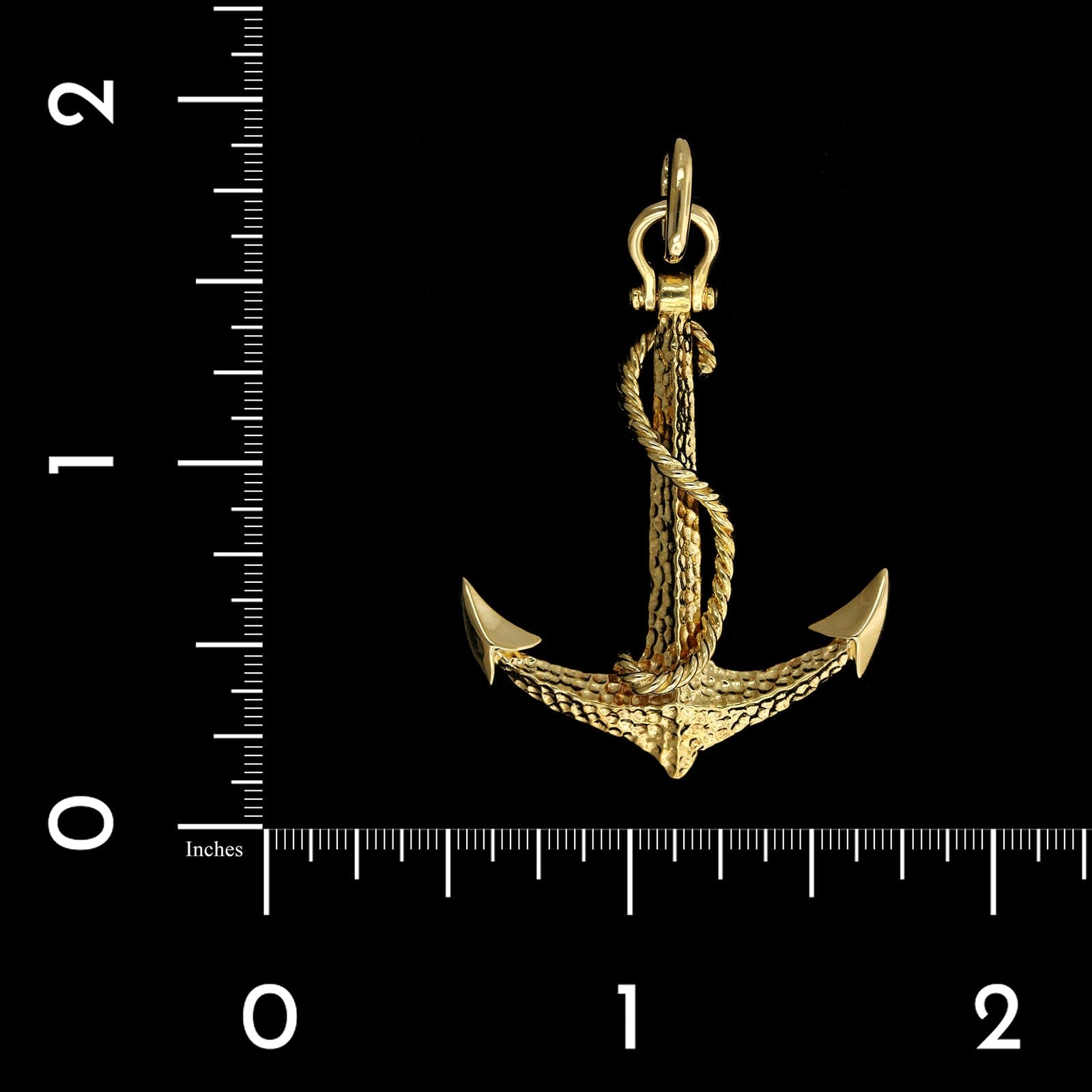 Large gold anchor on sale pendant