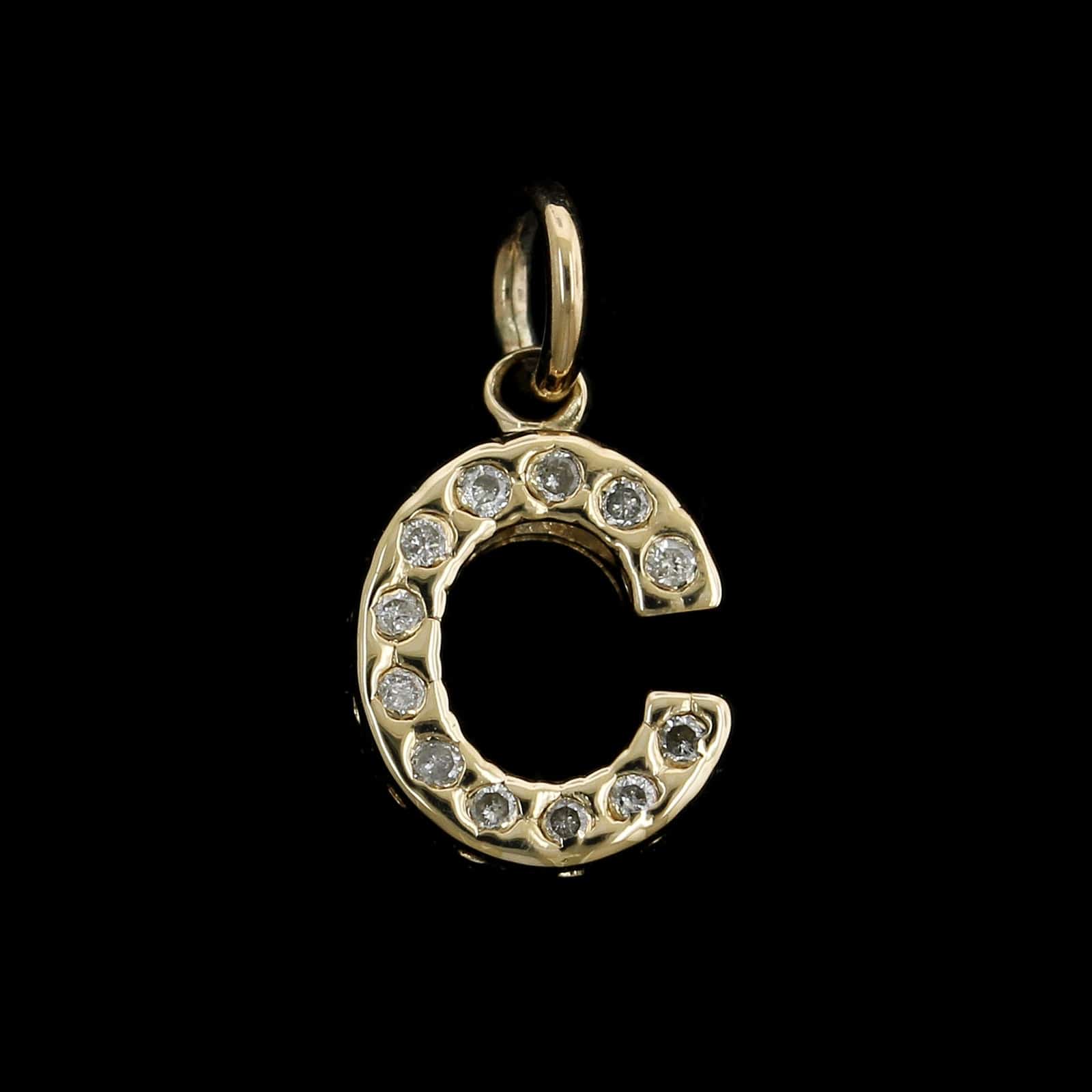 Zoë Chicco 14K Gold Initial Letter Charm Pendant 14K Yellow Gold / Regular Bail