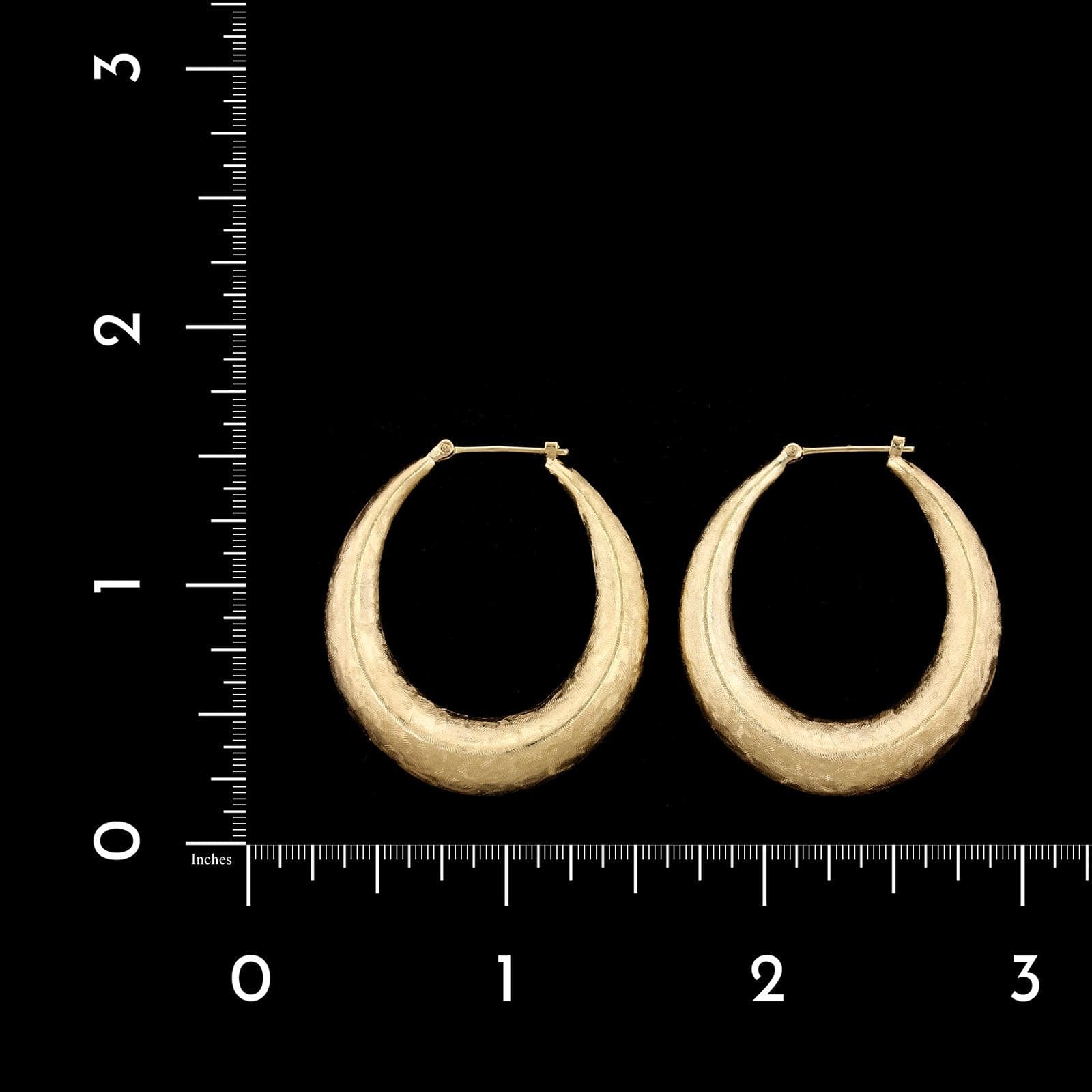 14K store Textured Hoop Earrings