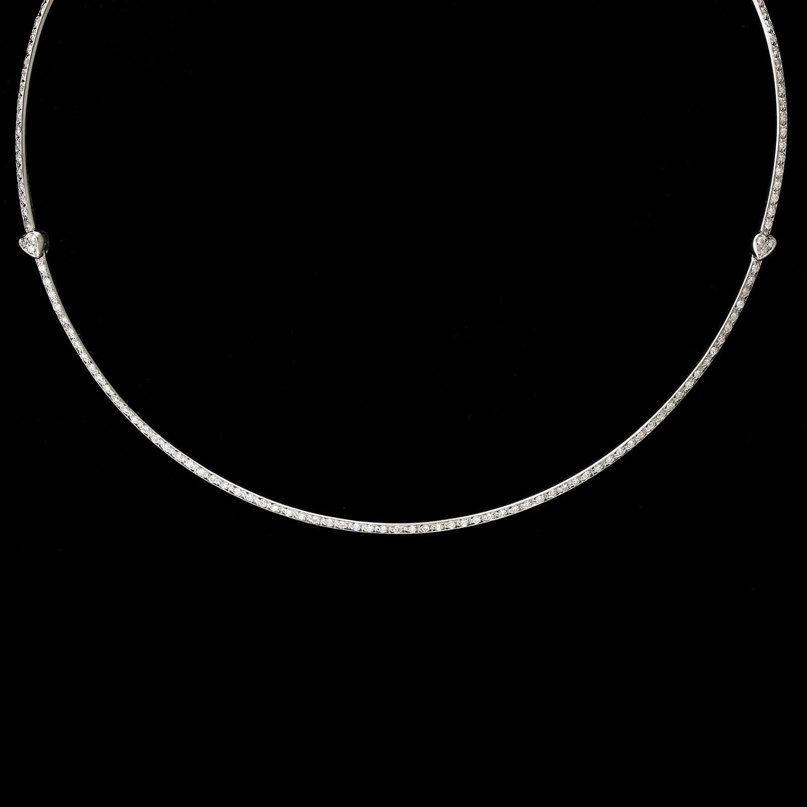 Diamond Tennis Choker 1.75ctw / Yellow Gold