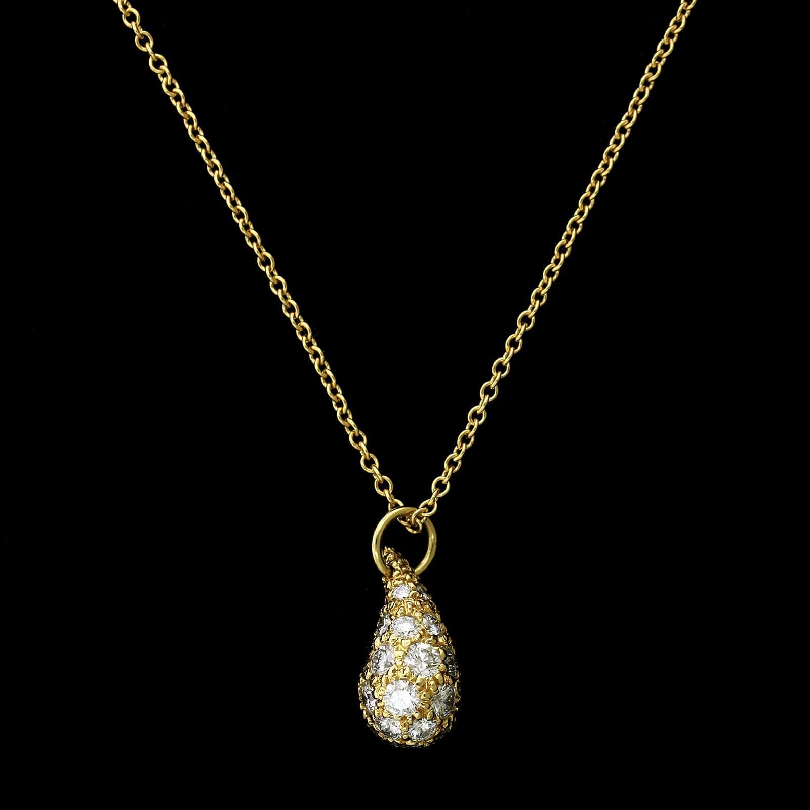 Tiffany teardrop hot sale diamond necklace