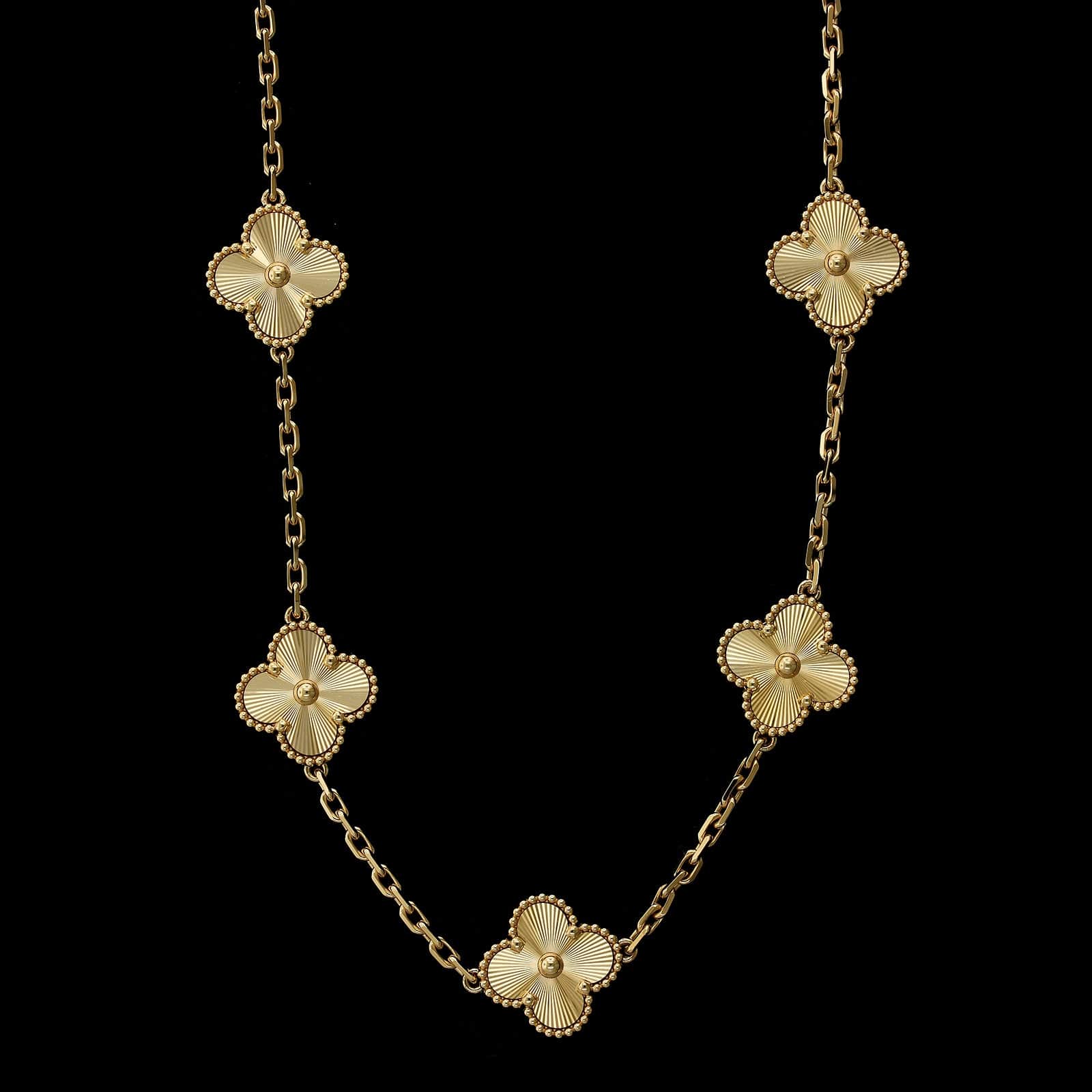 Van Cleef & Arpels Vintage Alhambra Necklace 18K Yellow Gold