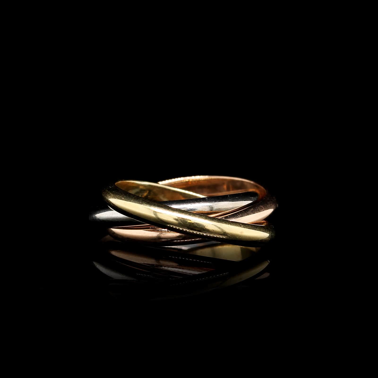 Memoire 18K Tricolor Estate Gold Rolling Ring