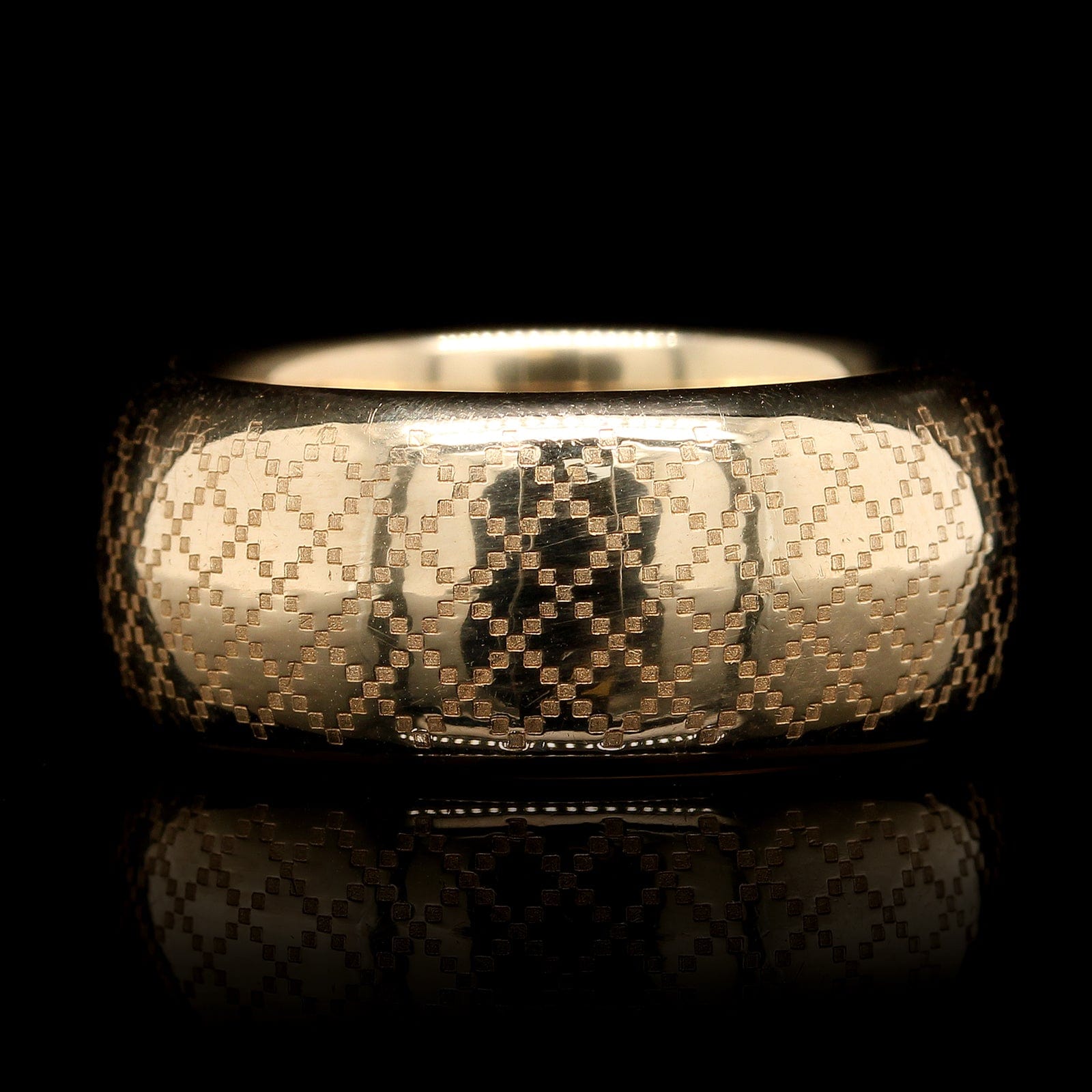 Gucci Diamantissima Wide Ring In Sterling Silver in Metallic for