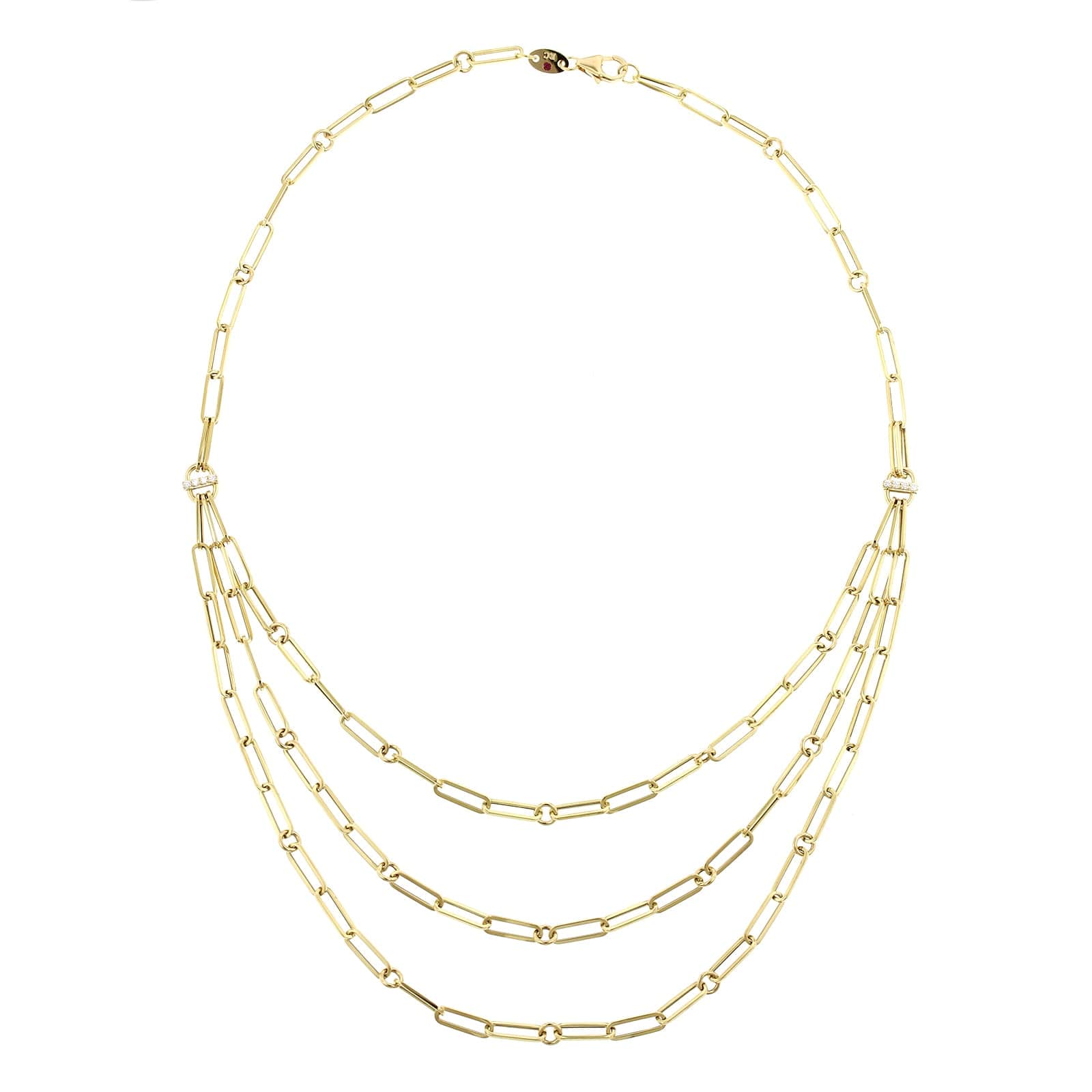 Roberto Coin Yellow Gold Paperclip Chain Necklace