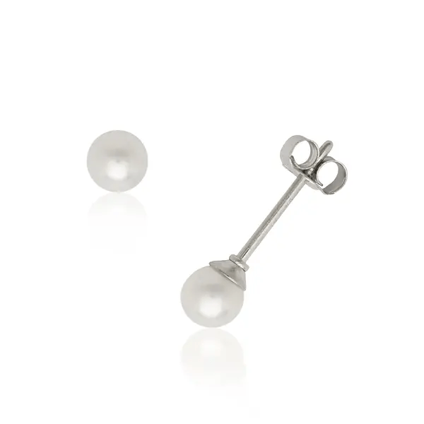 3mm pearl stud earrings outlet Round Akoya Pearls 9ct White Gold