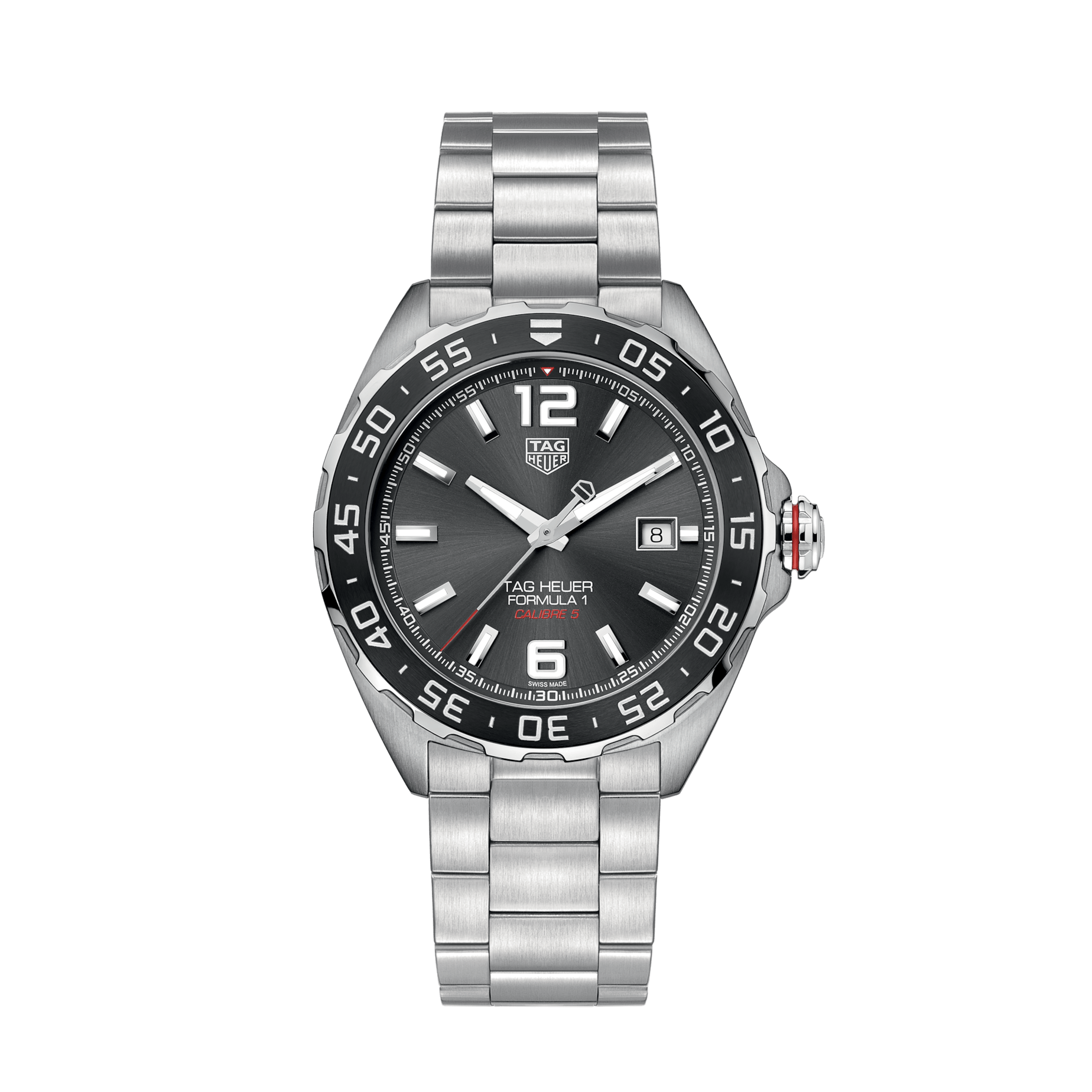 TAG Heuer Formula 1 Calibre 5 Automatic Mens Grey Steel