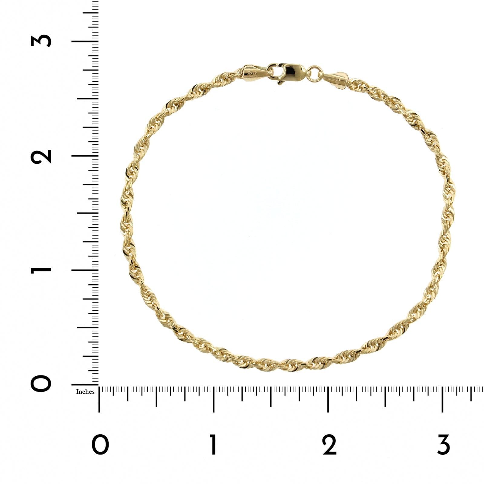 14K Yellow Gold Rope Chain Bracelet