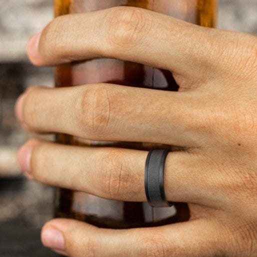 Dark colored store wedding bands