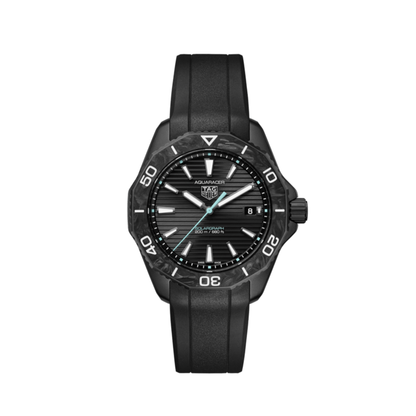 Tag Heuer Aquaracer Professional 200 Chronograph 40 mm Watch - Black Dial - Steel Band and Case