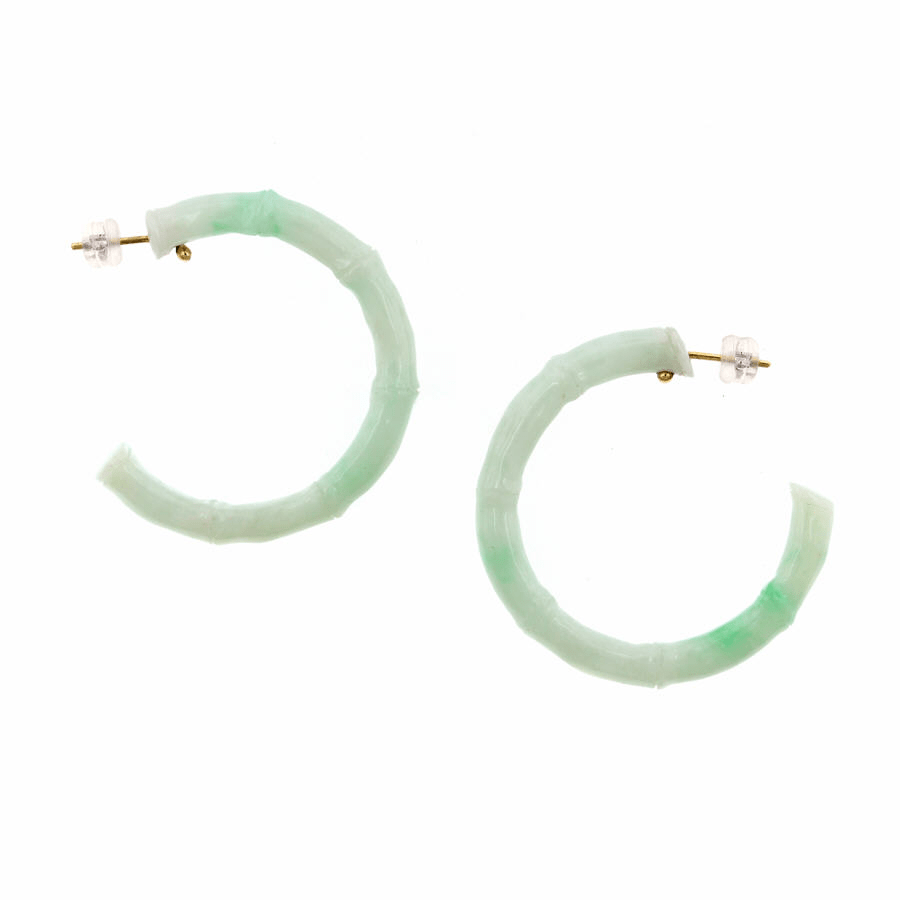 Jade store bamboo earrings