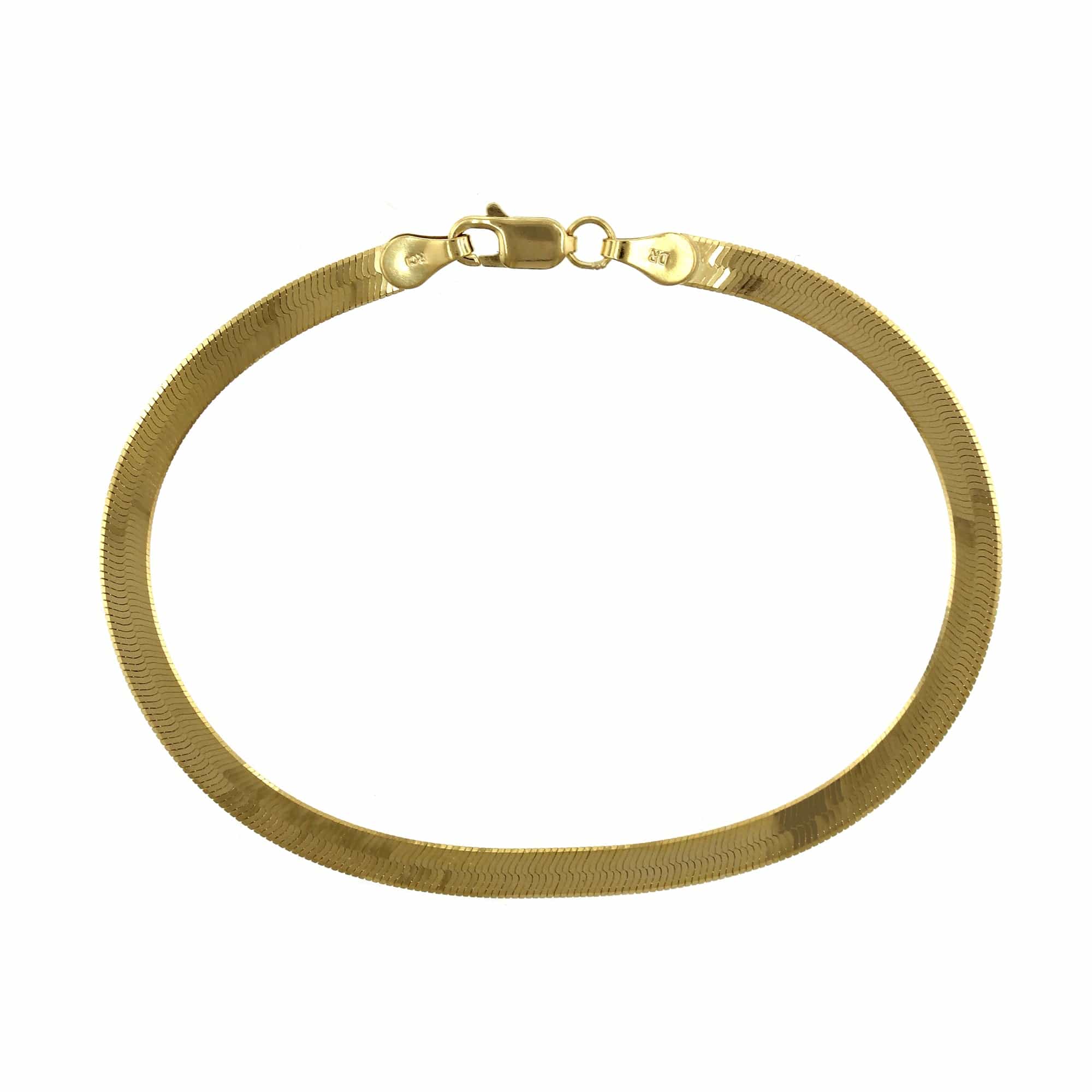 Gold Herringbone Bracelet, 14K Solid Gold Chain Bracelet, Chevron Bracelet,  Fishtail, Stacking Bracelet, Sailor Lock Jewelry Gift for Her 