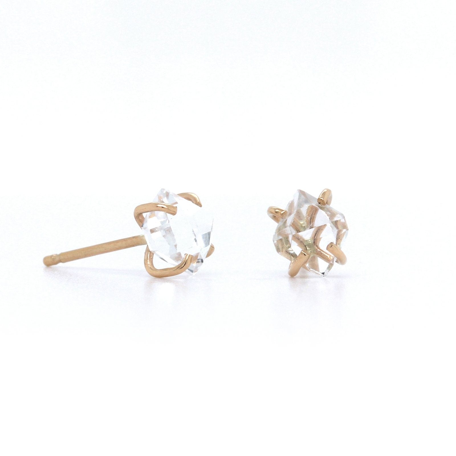 14K Solid Gold marquis Herkimer Diamond earrings shops