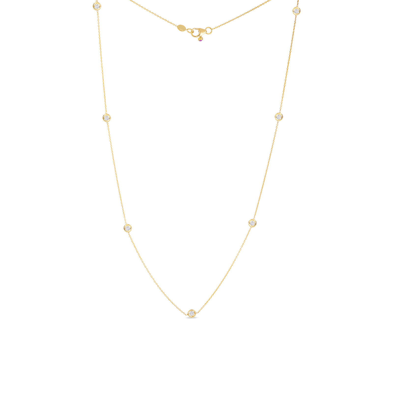 Roberto coin 7 hot sale station diamond necklace