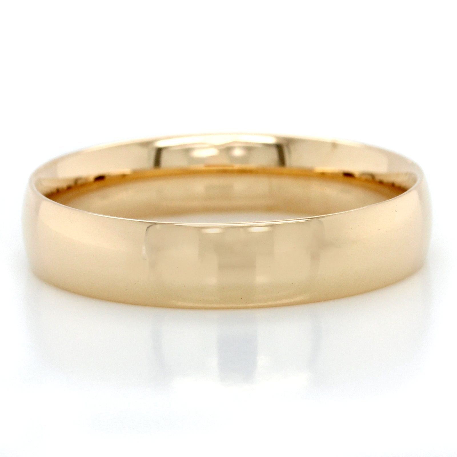 Low Dome Comfort Fit Wedding Band in 14K Yellow Gold (5MM)