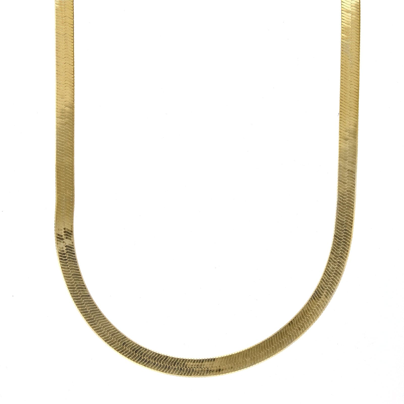 Mens solid deals gold herringbone chain