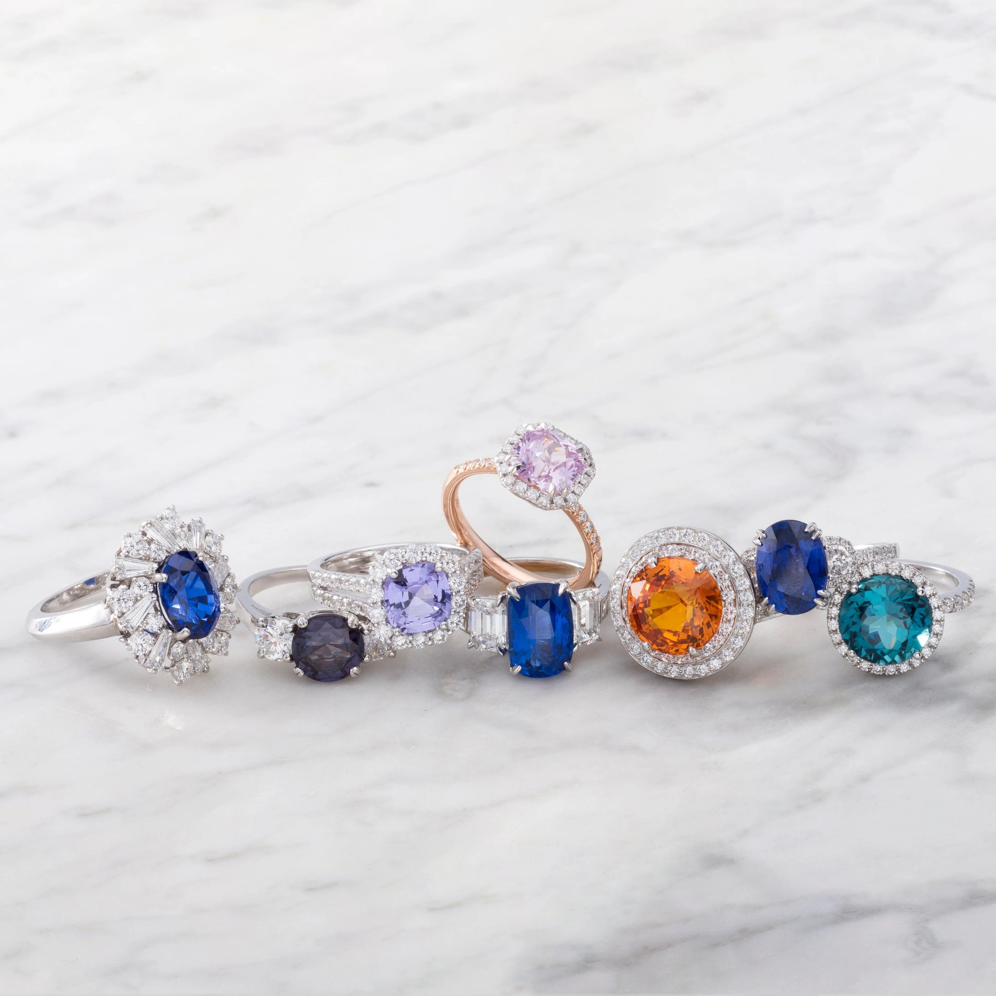 14 Engagement Rings with a Pop of Color