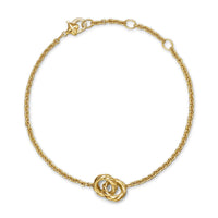 Sculpted Cable Chain Bracelet 18K Yellow Gold, 8mm